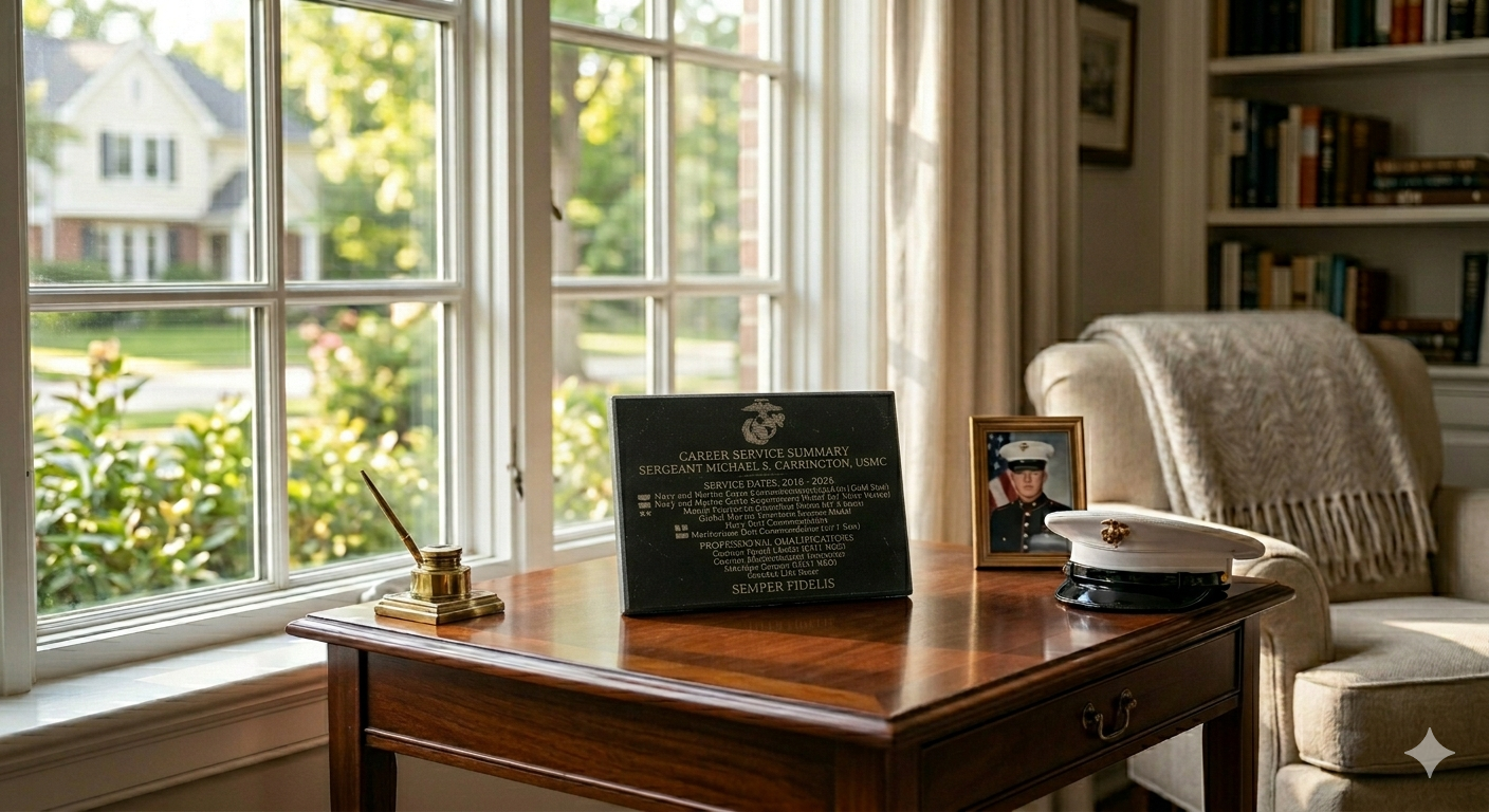 Military Service Plaque